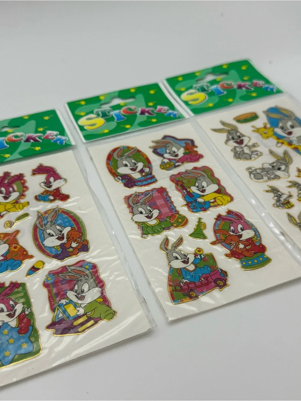 Vintage Cute Disney Bunny Sticker Sheets - Multicolor